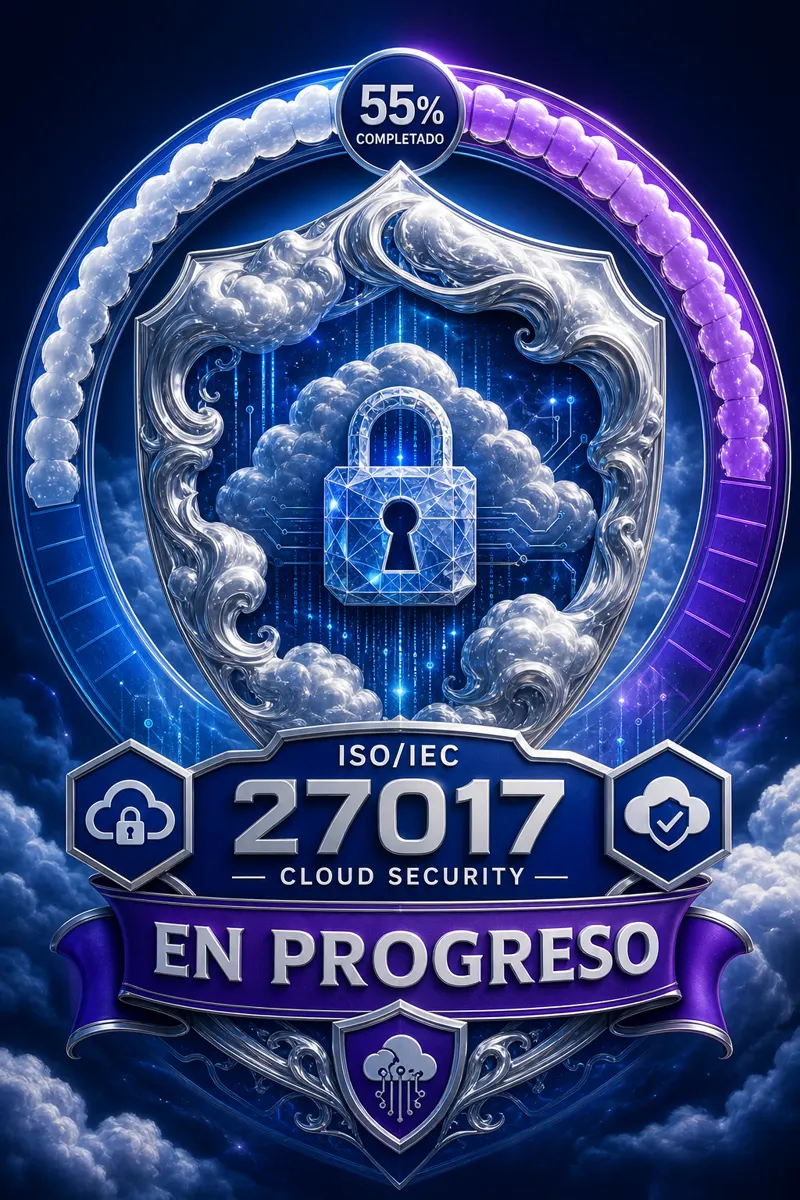 ISO/IEC 27017 — Controles de Seguridad en la Nube, certificación en progreso