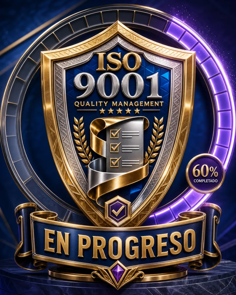 ISO 9001 — Sistemas de Gestión de Calidad, certificación en progreso